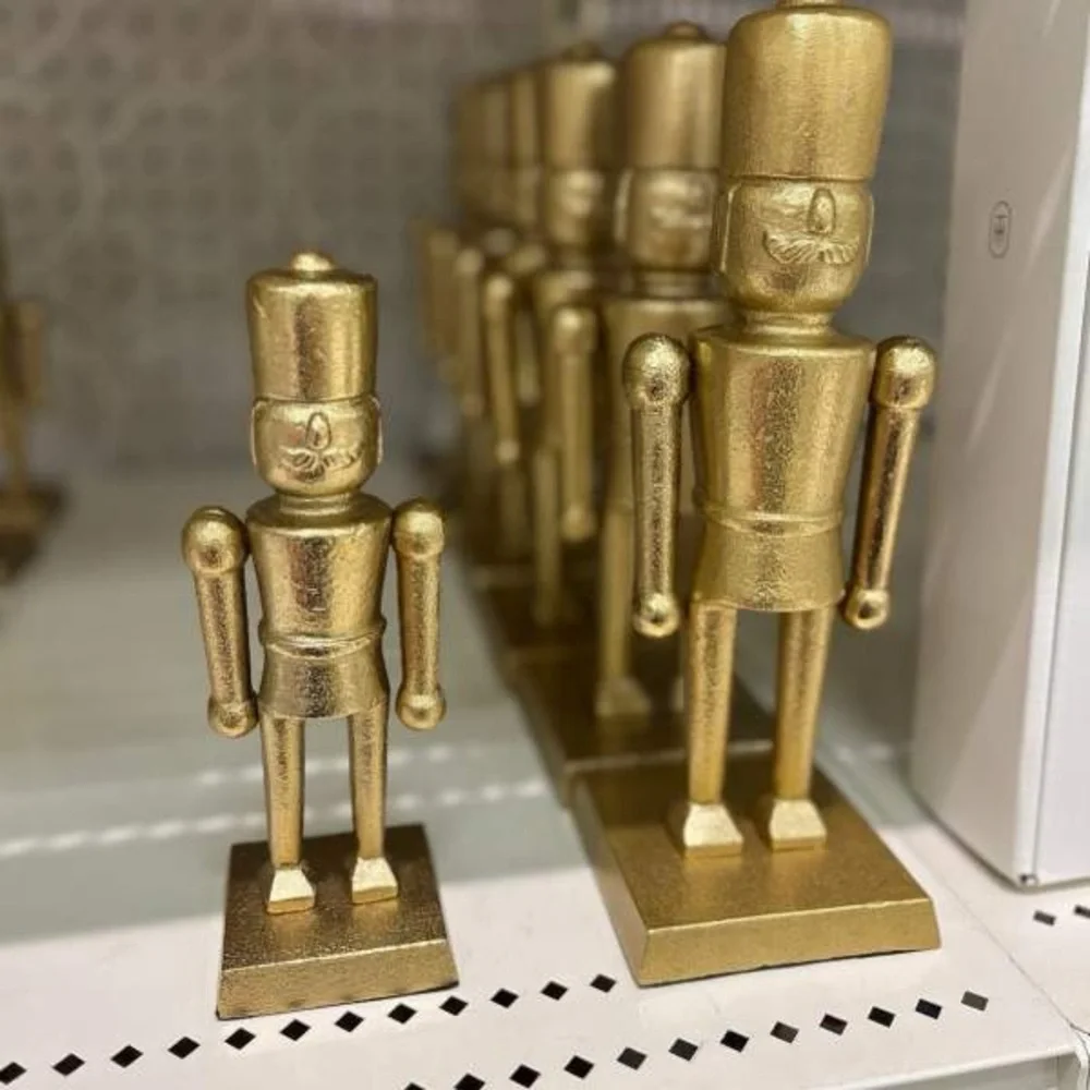 Small Gold Metal Nutcracker Christmas - Threshold 2025